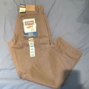 NWT! Mens Relaxed Fit Utility Work Jean in chocolate brown. Size 30x30